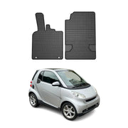 OMAC Alfombrillas De Coche para Smart ForTwo 2007-2014 Negro Goma 2Pza