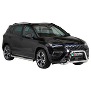 Bull Barra Frontal para Seat Ateca 2021-2025 Plata Brillante Acero 1Pza