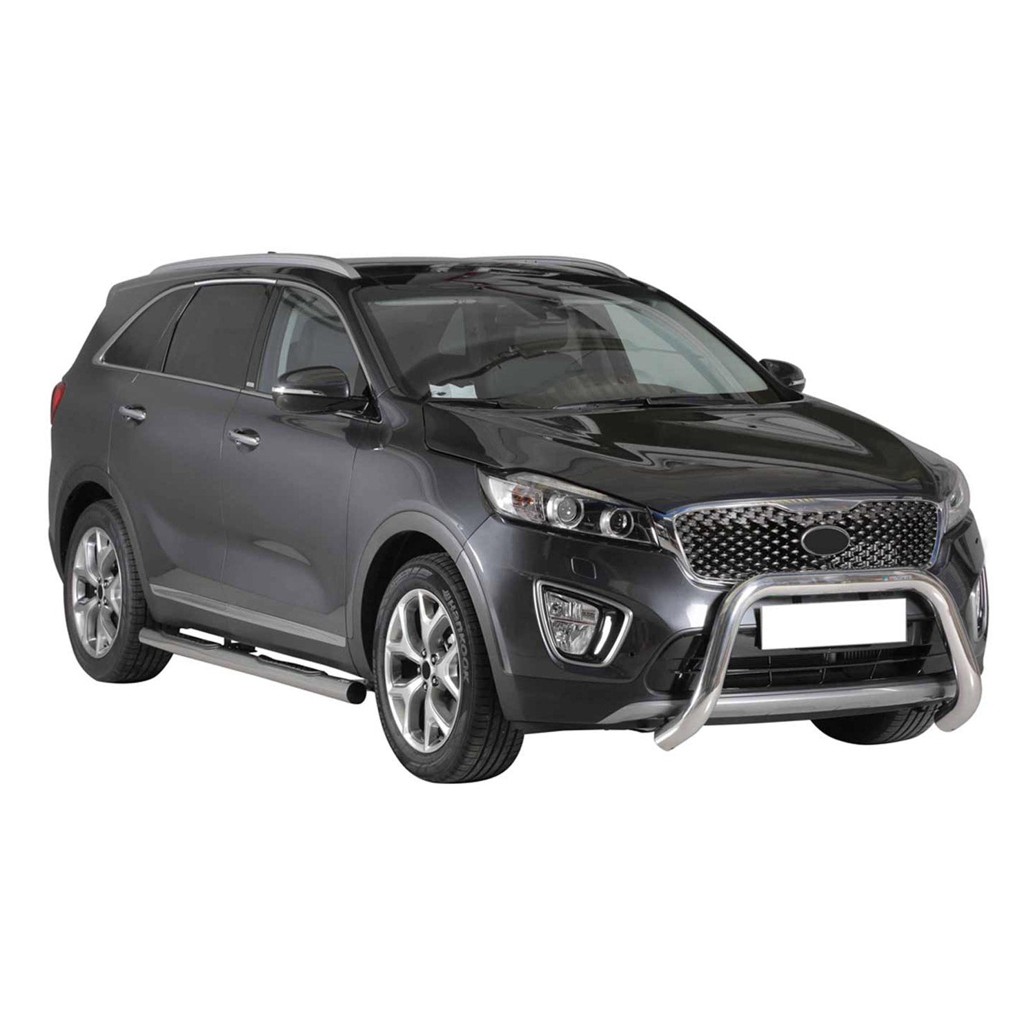 Bull Barra Frontal para Kia Sorento 2014-2017 Plata Brillante Acero 1Pza