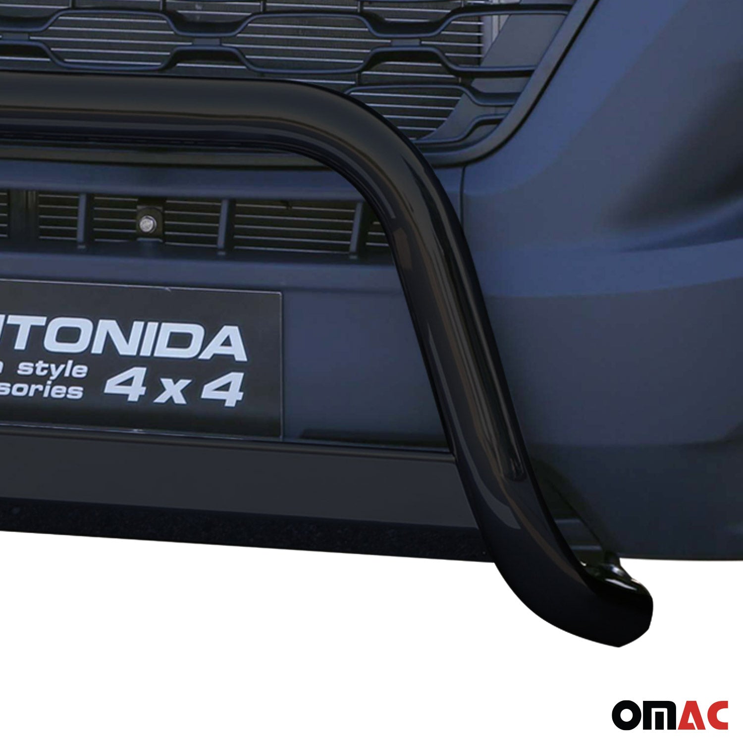 Bull Barra Frontal para Citroen Jumper 2014-2025 Negro Brillante Acero 1Pza