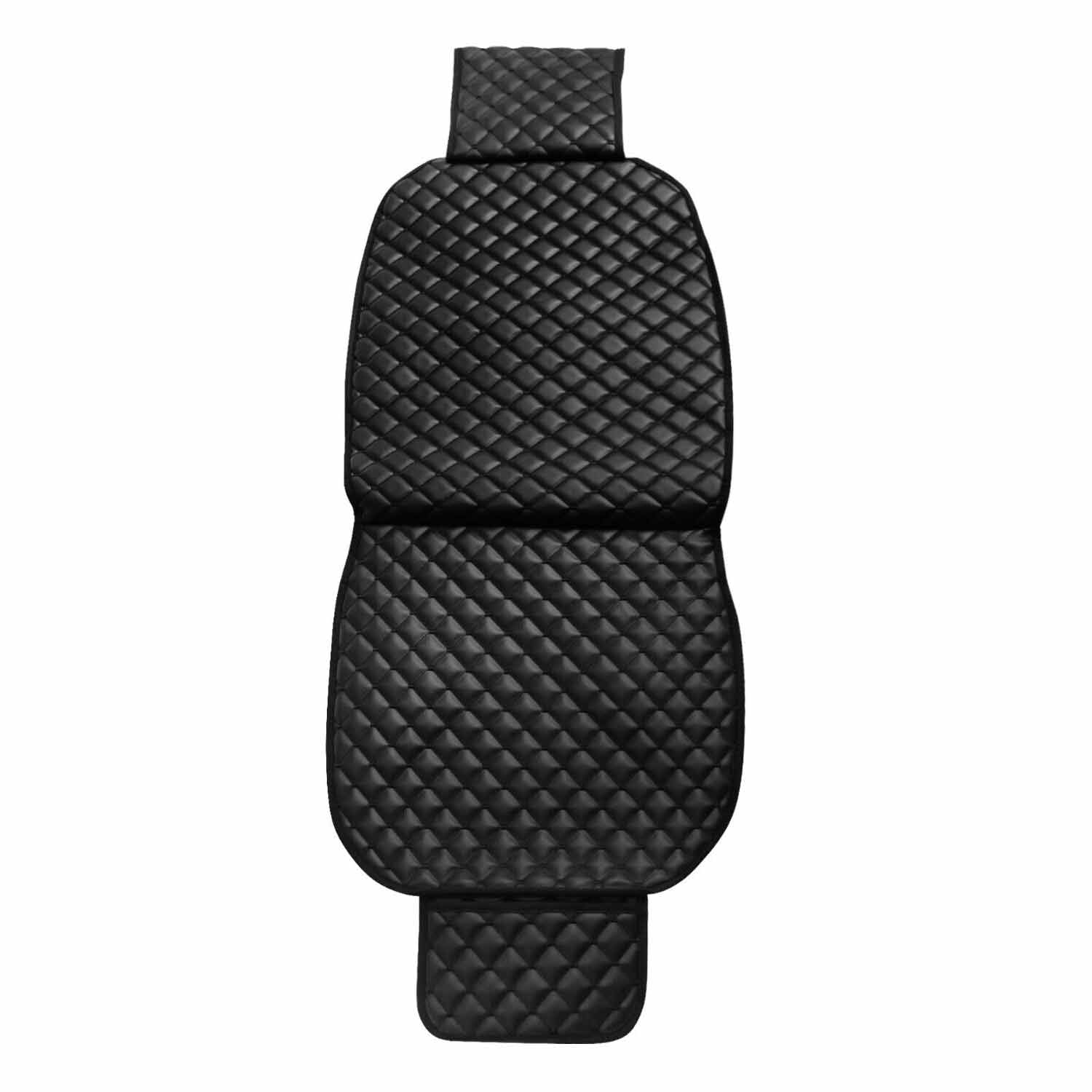 Funda de Asiento de Piel de Coche Universal Negro PU Cuero 1Pza