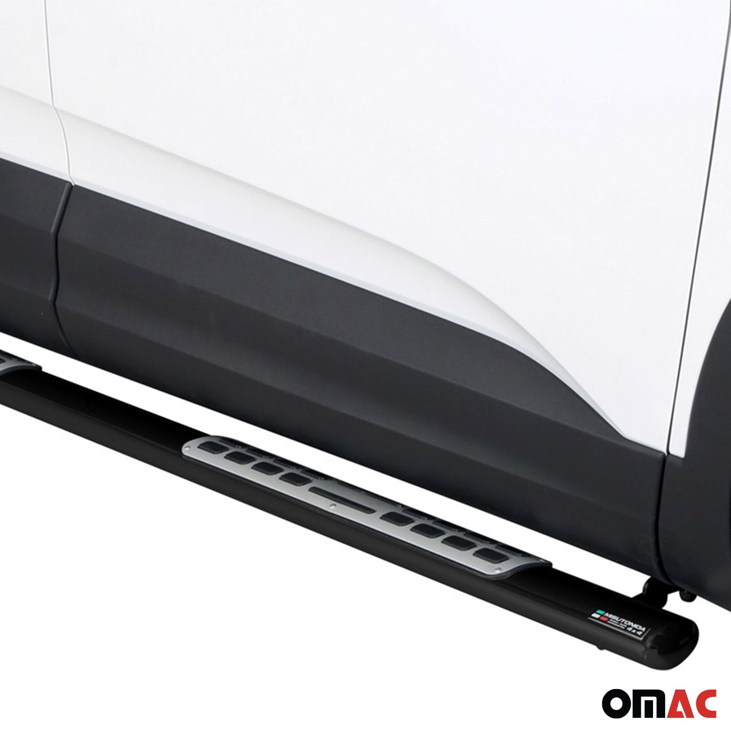 Par de Estribos Barras Laterales para Opel Grandland X 2018-2025 Negro Acero