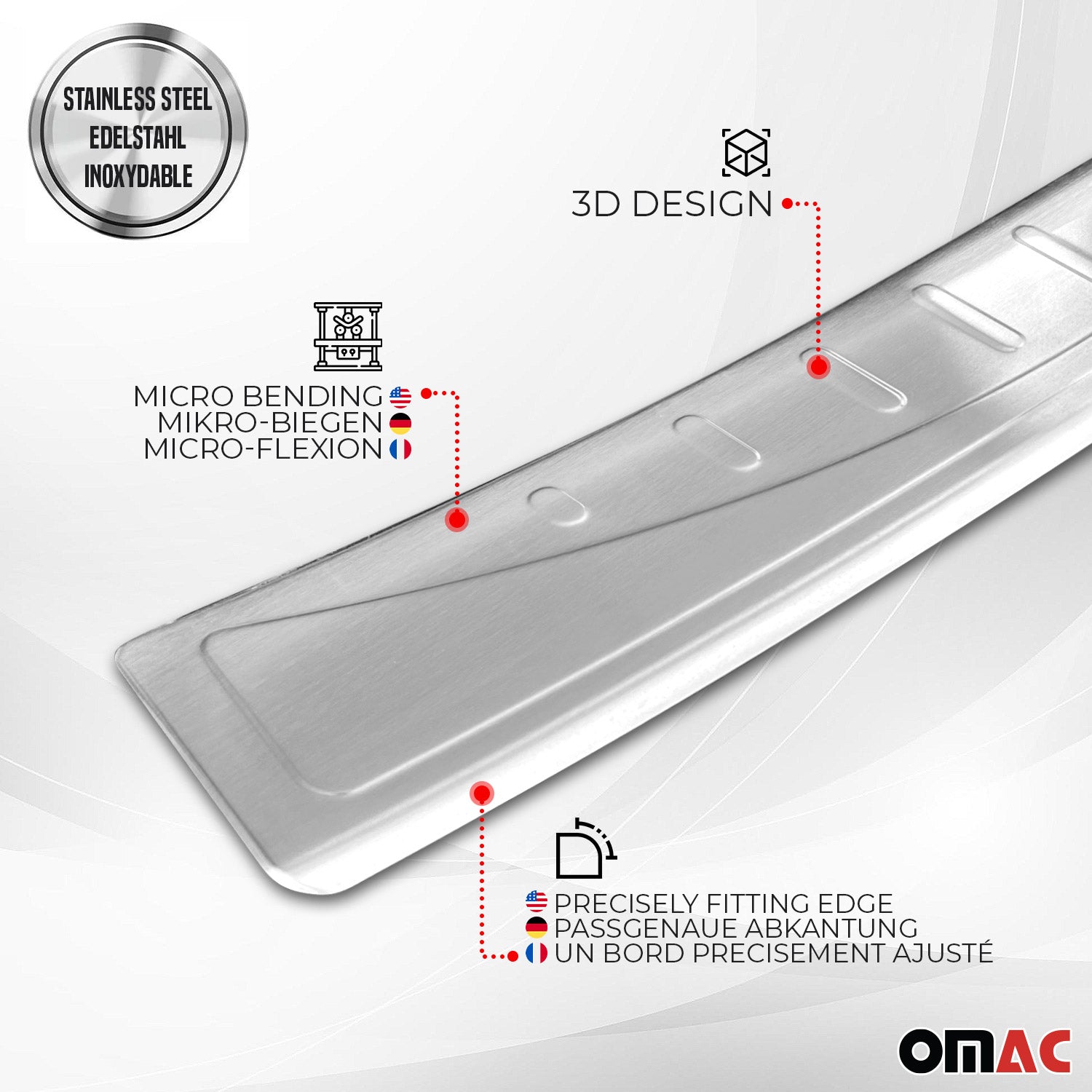 Protector Parachoques para Mercedes E Class W211 2003-2008 Acero cepillado