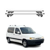 Menabo Barras de Techo Coche Barra para Peugeot Partner Air 1996-2013 Gris Alu