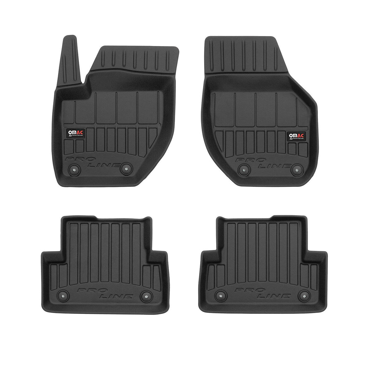 OMAC Premium Alfombrillas De Coche para Volvo V40 2012-2019 Negro TPE Goma 4Pza