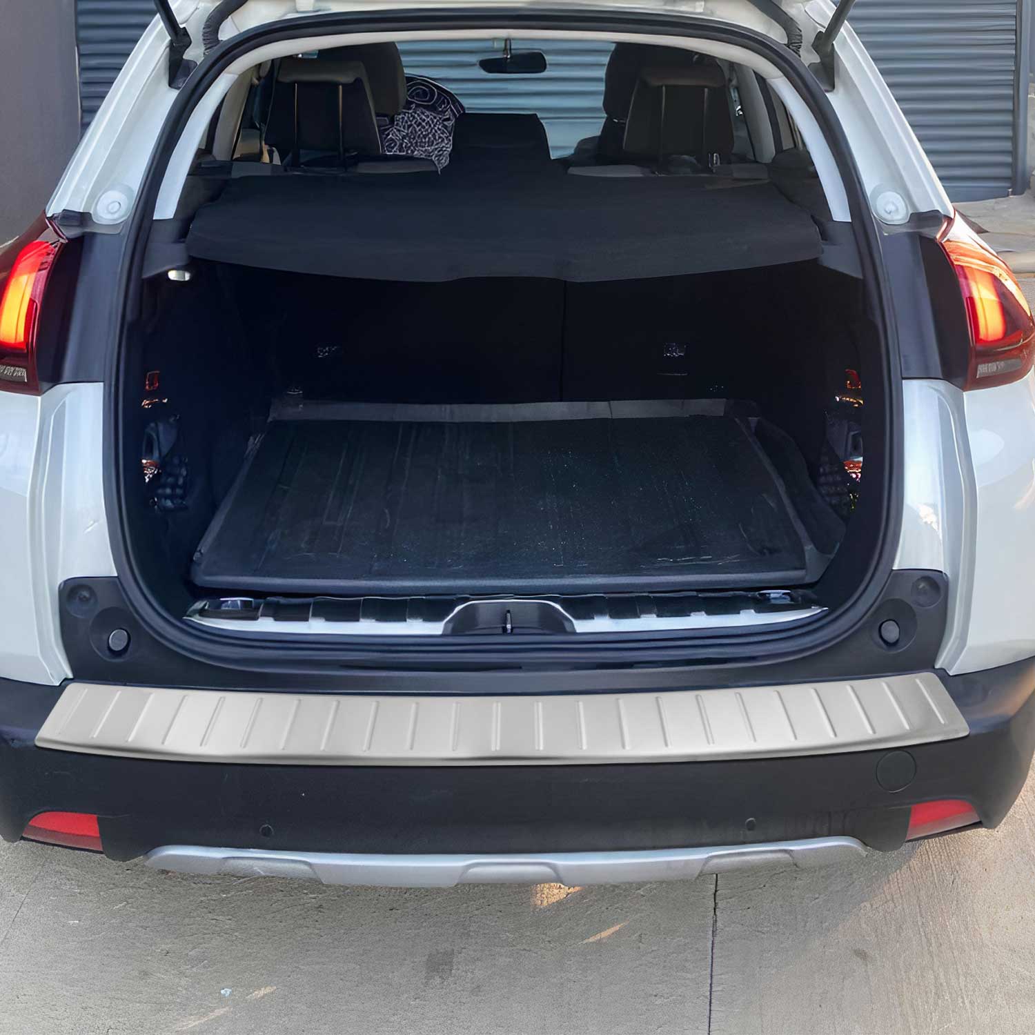 Protector de Parachoques Trasero para Peugeot 2008 2017-2019 cepillado Acero