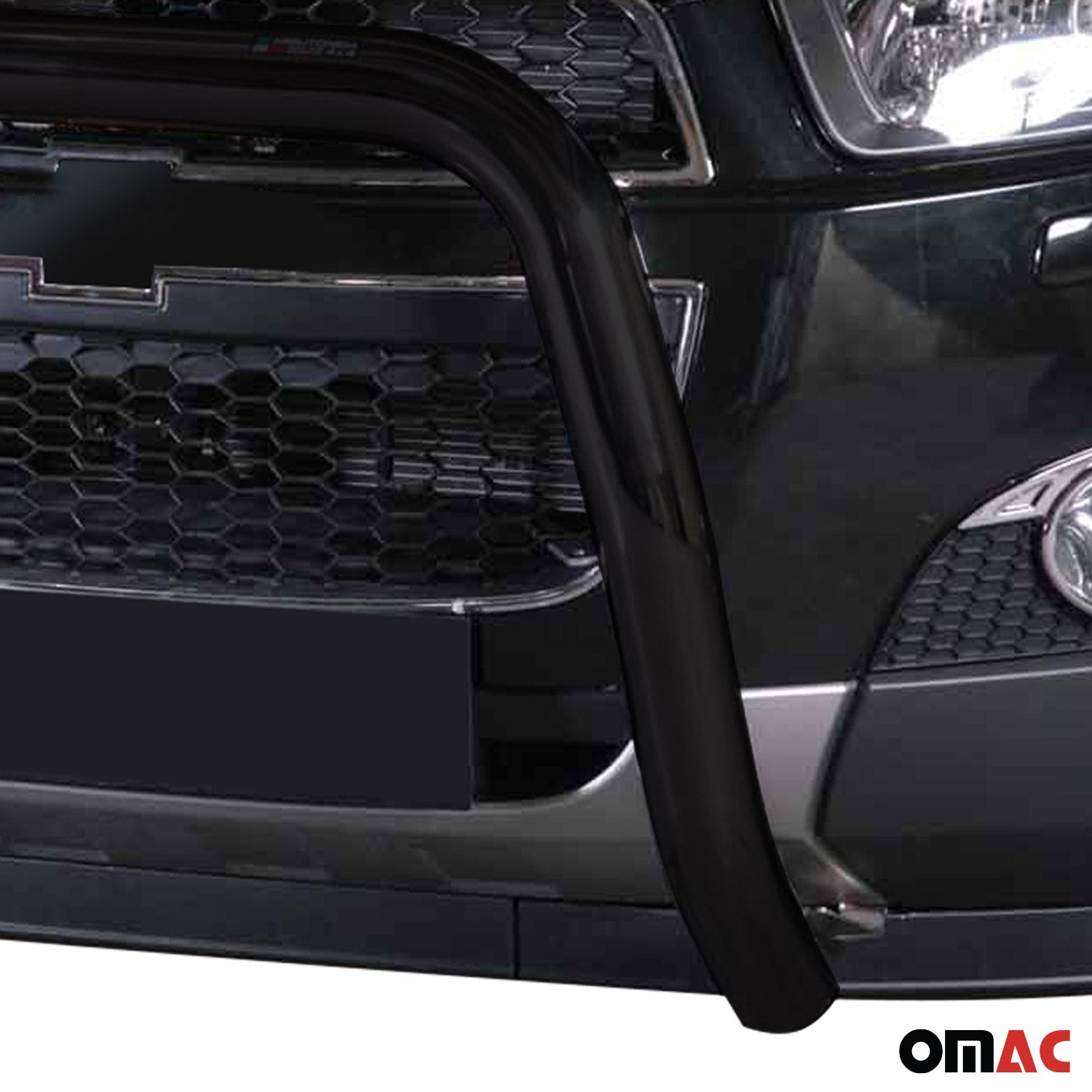 Bull Barra Frontal para Chevrolet Captiva 2011-2016 Negro Brillante Acero