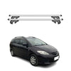 Menabo Barras de Techo Coche Barra para Mazda 5 2008-2013 Gris Aluminio 2Pza