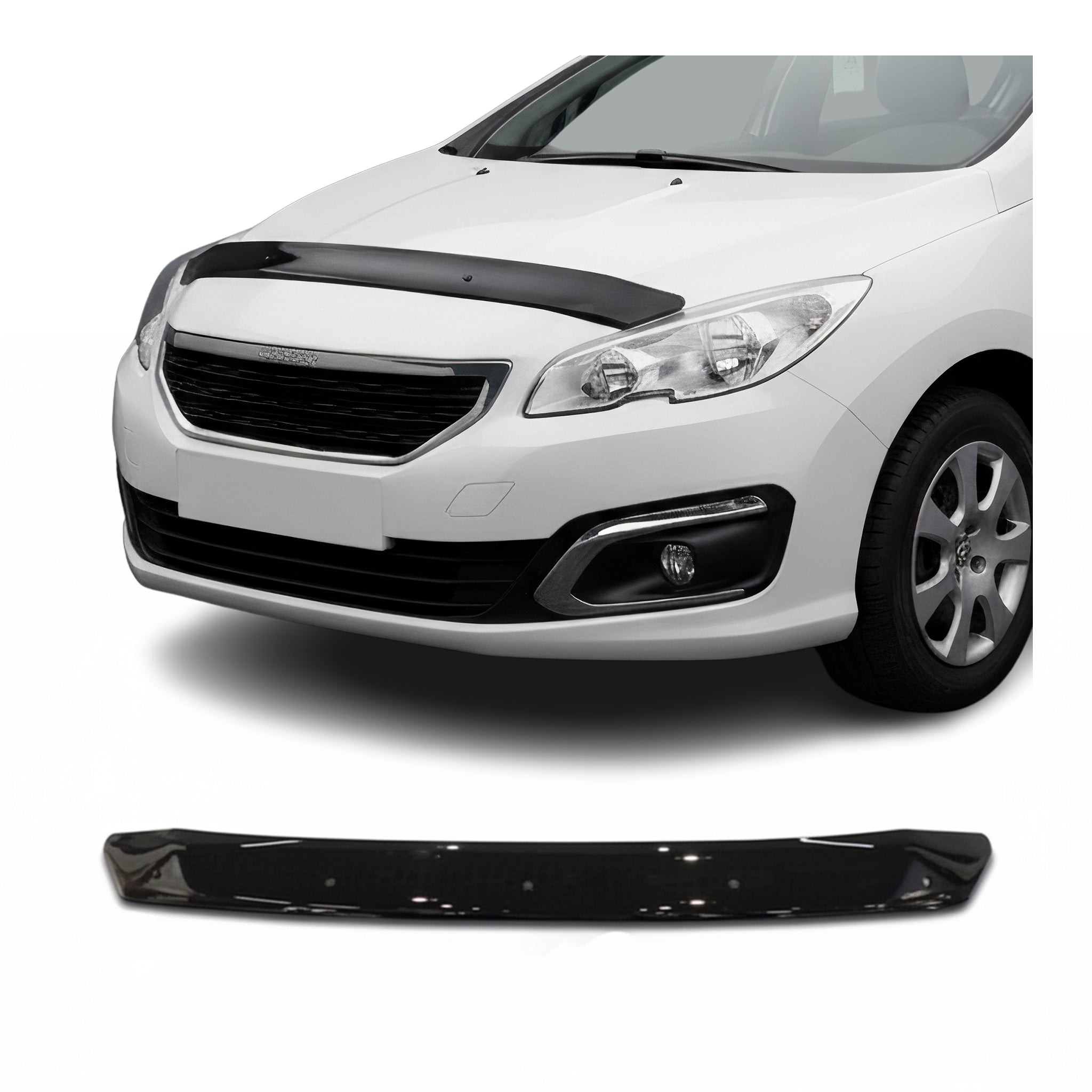 Deflector de Capó para Peugeot 408 2010-2014 Oscuro Brillante Acrílico