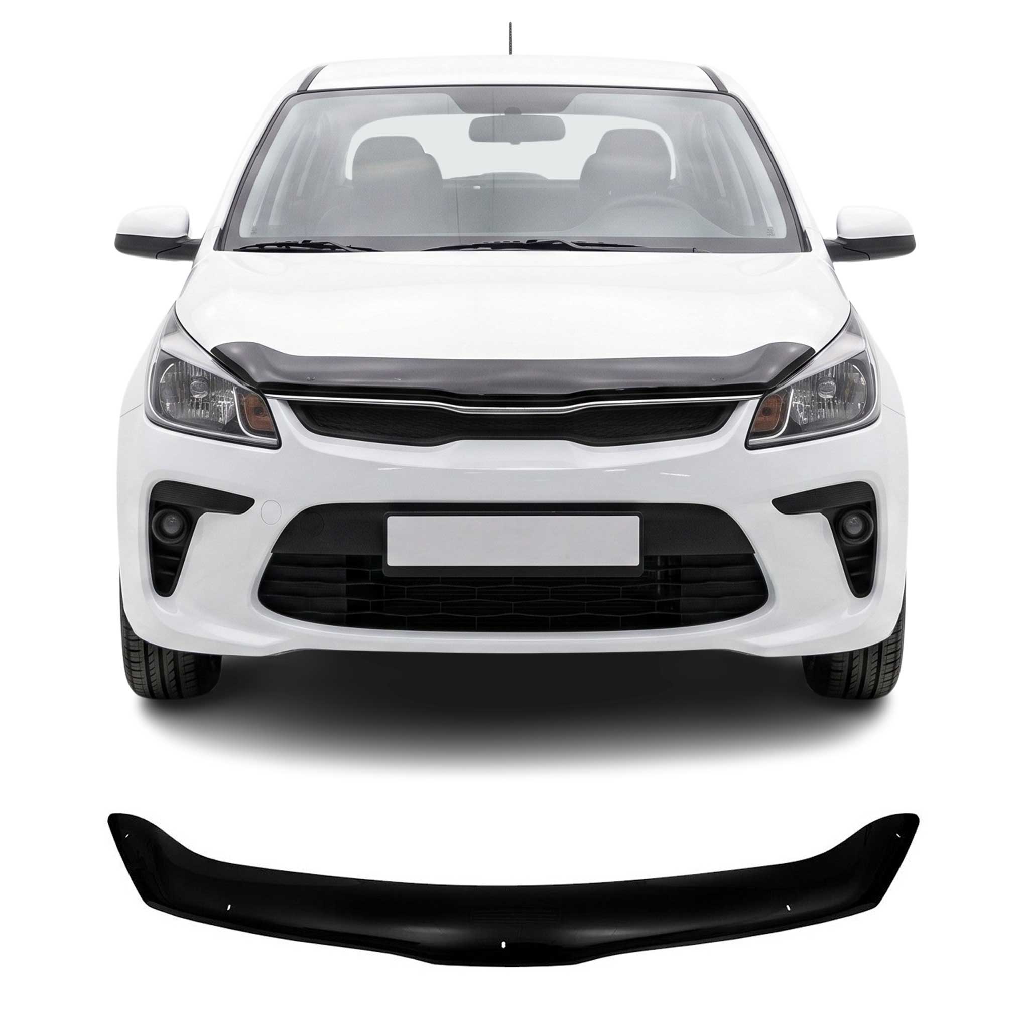 Deflector de Capó para Kia Rio 2017-2020 Sedán Oscuro Brillante Acrílico