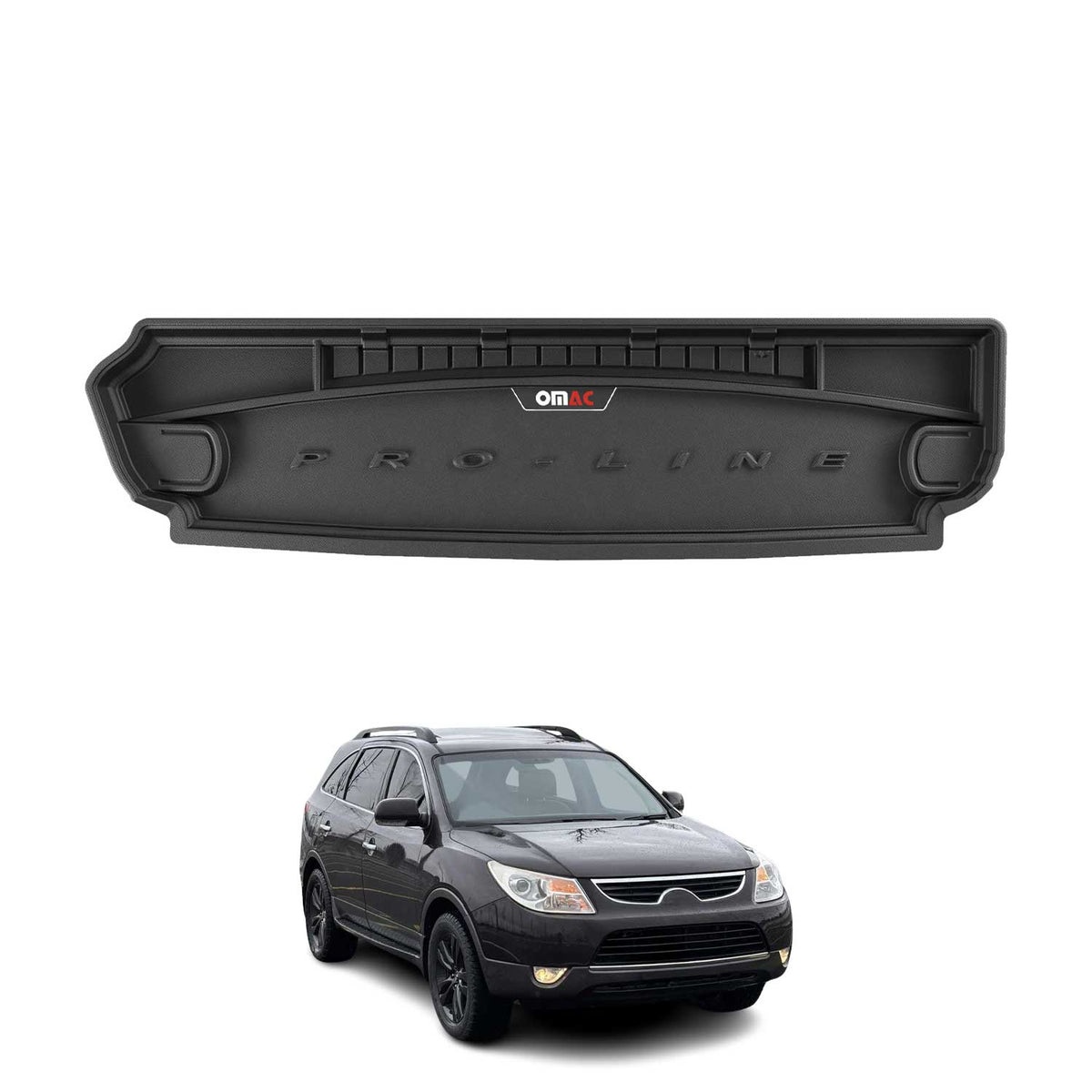 OMAC Premium Bandeja Maletero Alfombrilla para Hyundai ix55 2006-2012 Negro TPE
