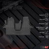 OMAC Premium Alfombrillas De Coche para VW T6 T6.1 Transporter 2015-2024 Goma
