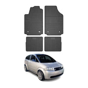 OMAC Alfombrillas De Coche para Audi A2 8Z0 2000-2005 Negro Goma 4Pza