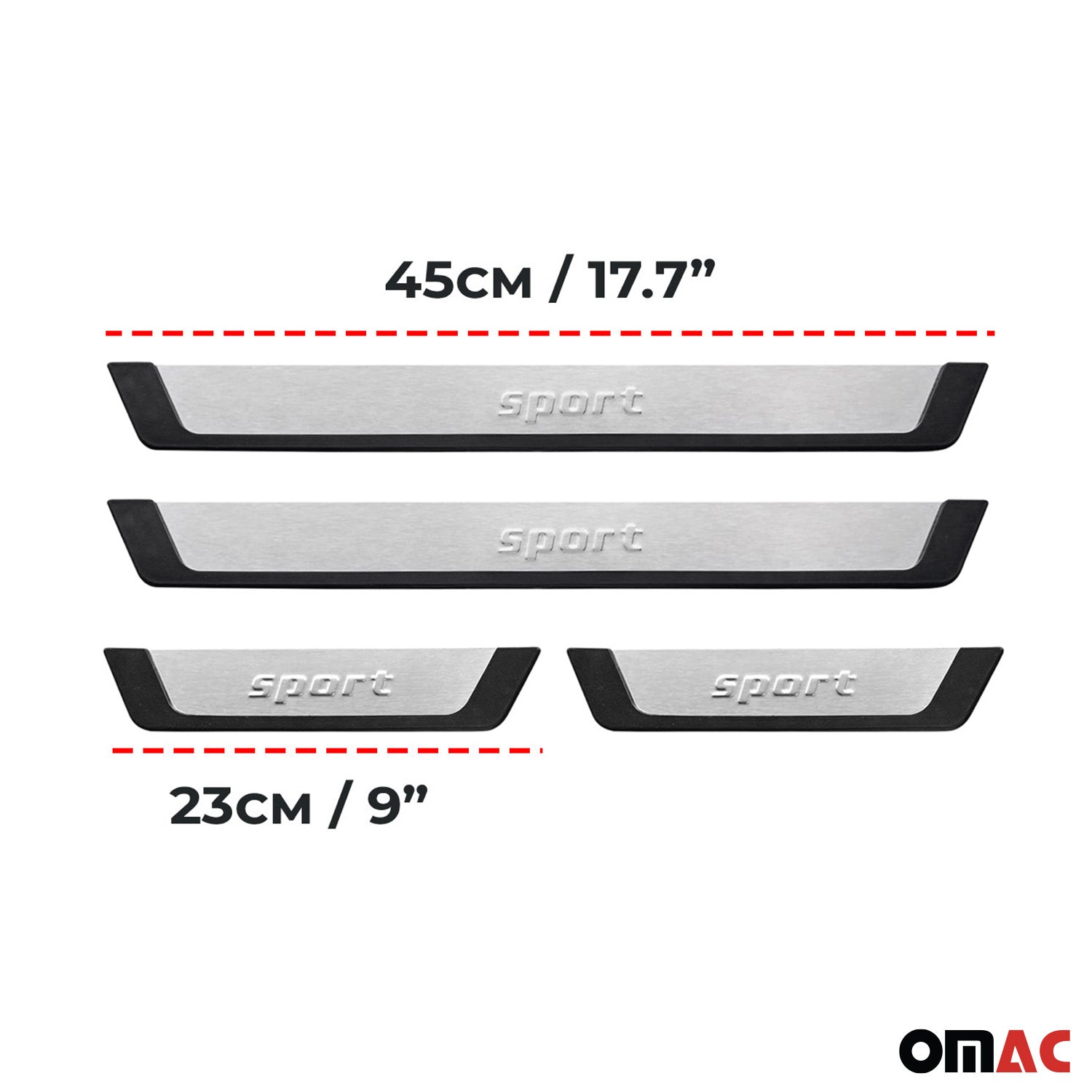 Placa del coche Umbral Cubierta para VW Tiguan 2016-2025 Acero cepillado