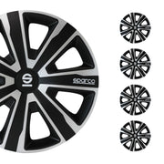 Sparco Palermo Tapacubos 16" pulgadas Universal Negro Plata ABS Plástico