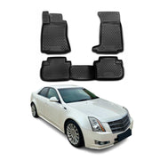 OMAC Alfombrillas De Coche para Cadillac CTS 2008-2014 Negro Goma TPE 4Pza