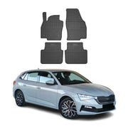 OMAC Alfombrillas De Coche para Skoda Scala 2019-2025 Negro Goma 4Pza