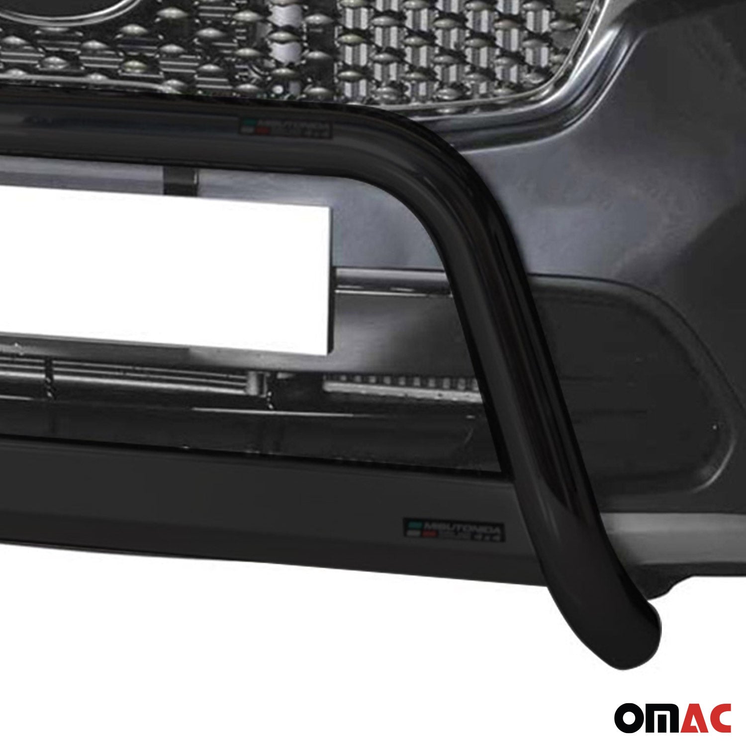 Bull Barra Frontal para Kia Sorento 2014-2017 Negro Brillante Acero