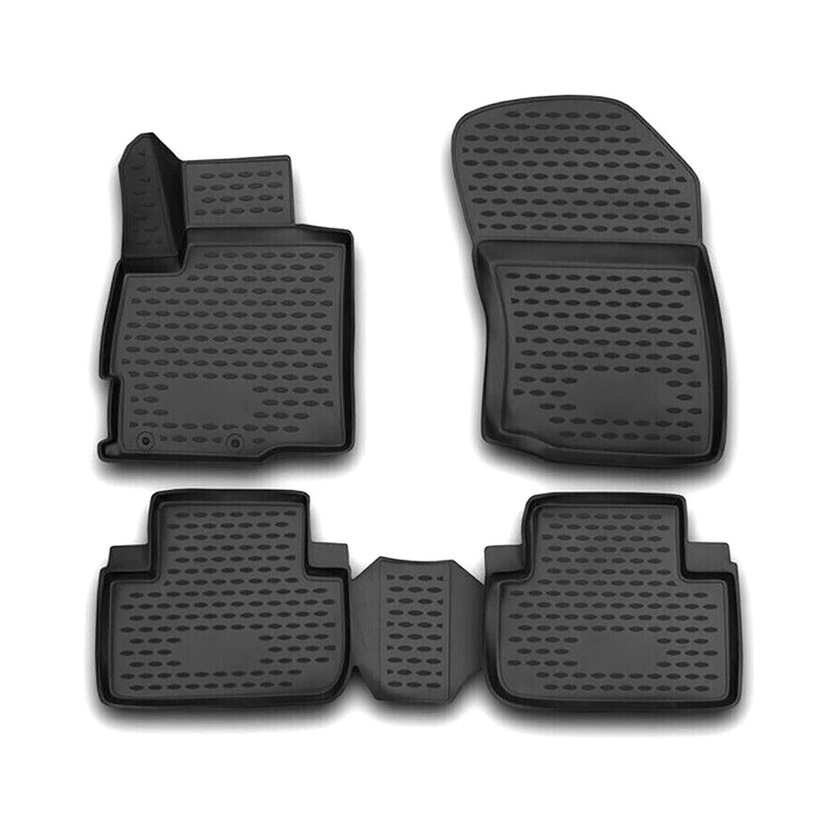 OMAC Alfombrillas De Coche para Mitsubishi Outlander 2WD 2012-2021 Negro TPE 4x