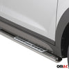 Par de Estribos Barras Laterales para Hyundai Tucson 2015-2018 Plata Acero 2x
