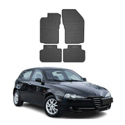 OMAC Alfombrillas De Coche para Alfa Romeo 156 147 2000-2010 Negro Goma 4Pza