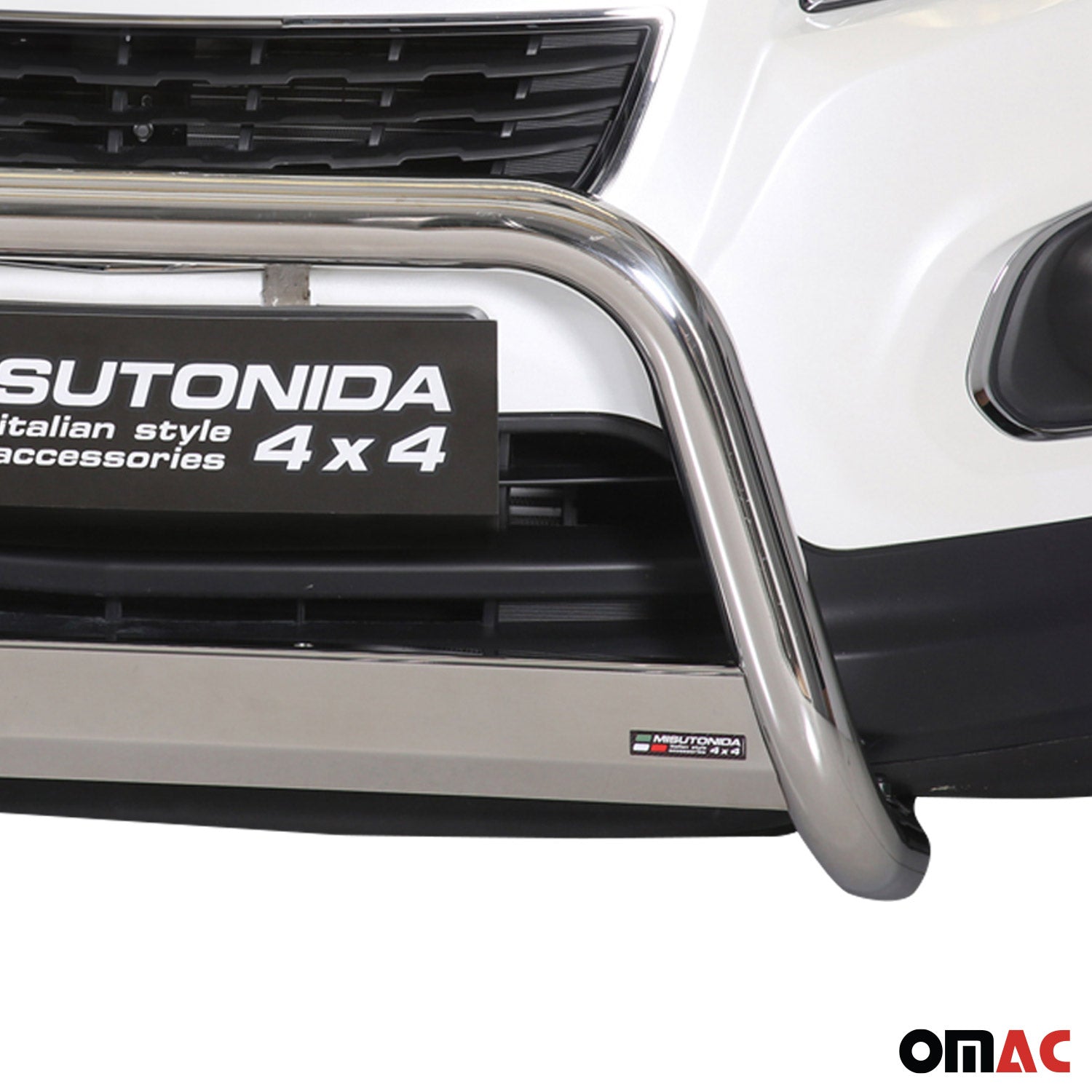 Bull Barra Frontal para Chevrolet Trax 2013-2016 Plata Brillante Acero 1Pza