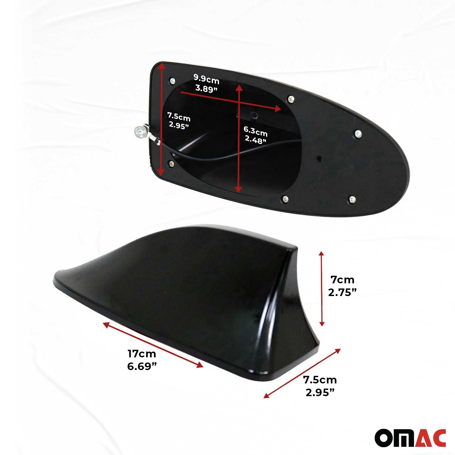 AM&FM radio antena de techo aleta de tiburó Antena negro para Universal