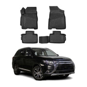 OMAC Alfombrillas De Coche para Mitsubishi Outlander 2012-2021 Negro Goma TPE 4x