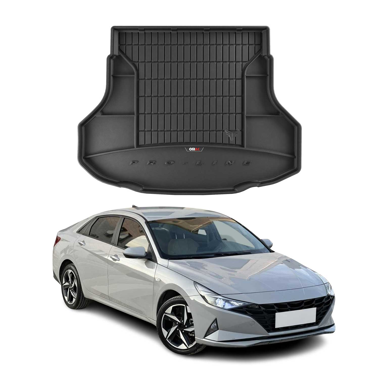 OMAC Premium Bandeja Maletero Alfombrilla para Hyundai Elantra 2020-2025 TPE