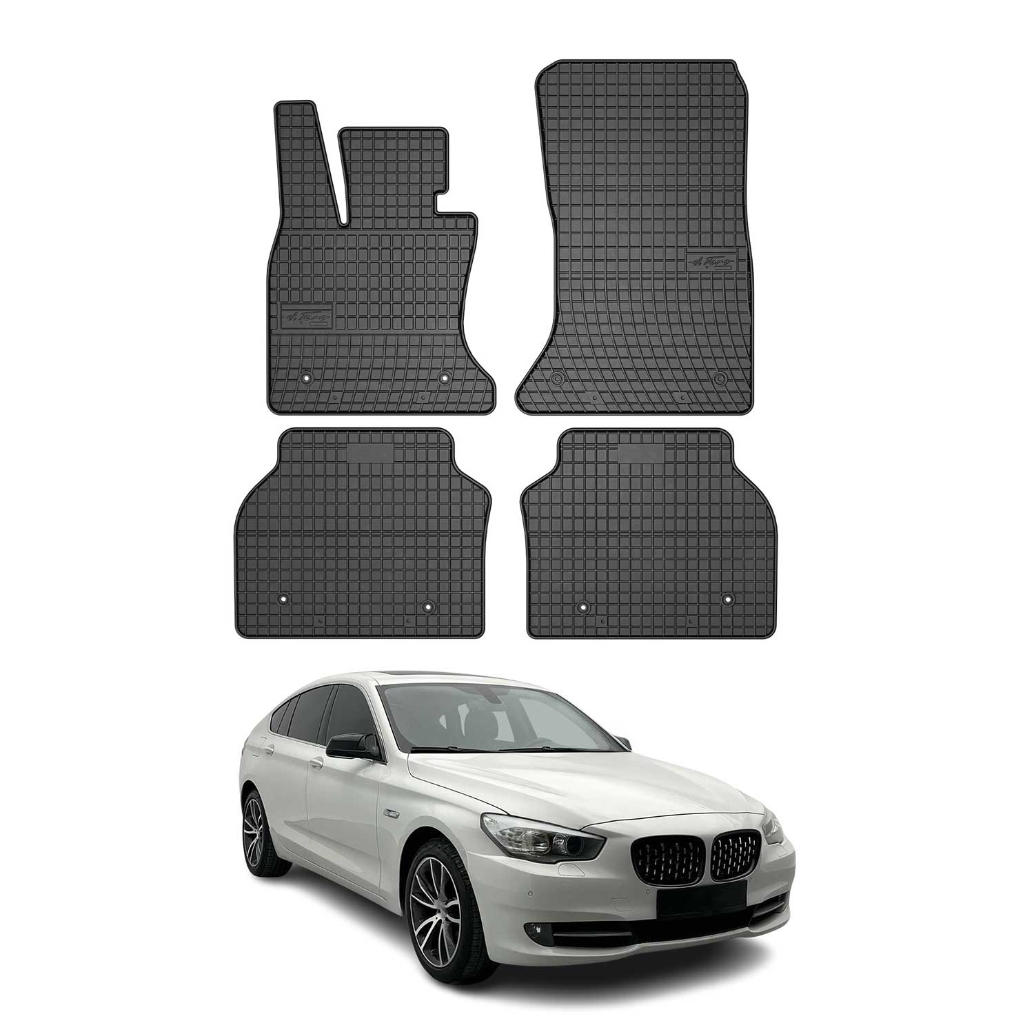 OMAC Alfombrillas De Coche para BMW Serie 5 F07 Gran Turismo 2009-2017 Goma 4x