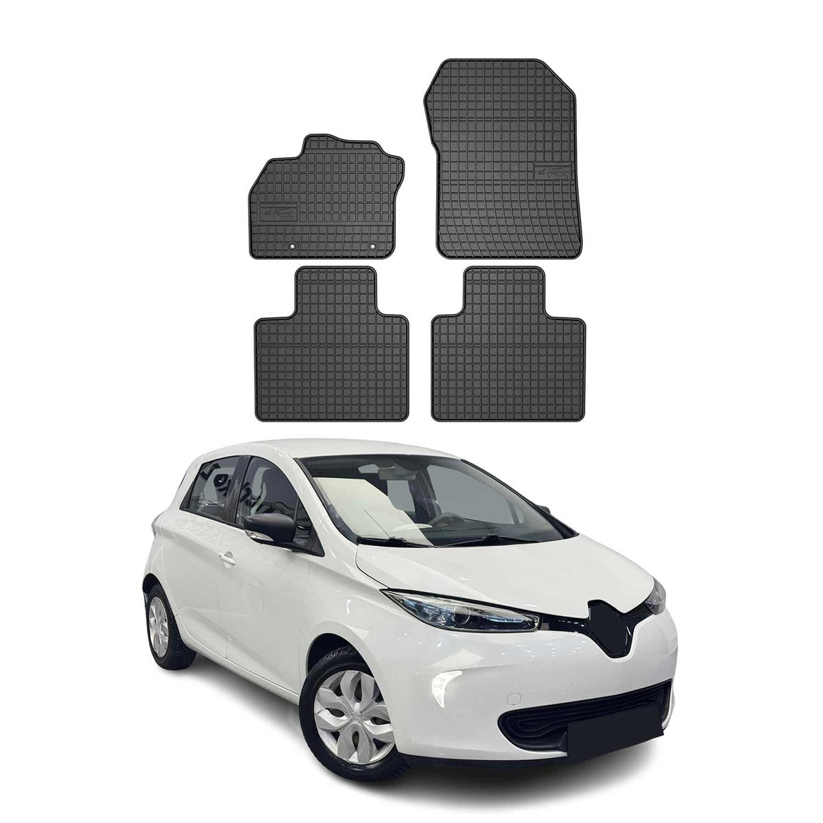 OMAC Alfombrillas De Coche para Renault Zoe 2012-2019 Negro Goma 4Pza