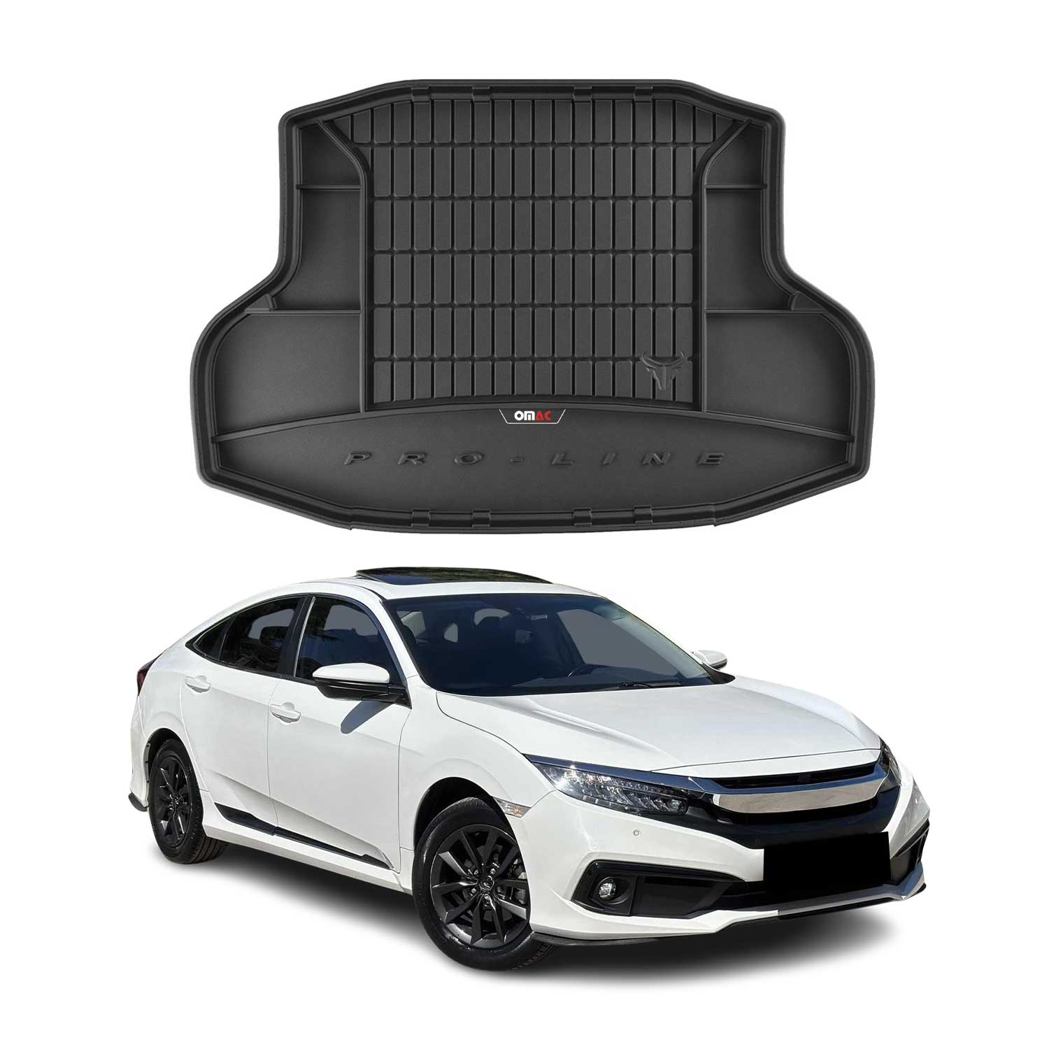 OMAC Premium Bandeja Maletero Alfombrilla para Honda Civic X Sedán 2017-2025 TPE