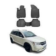 OMAC Alfombrillas De Coche para Dodge Journey 2008-2024 Negro Goma TPE 4Pza