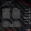 OMAC Premium Alfombrillas De Coche para Kia Picanto 2011-2017 Negro TPE Goma 3x