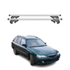 Menabo Barras de Techo Baca para Mazda 626 Break 1988-2002 Gris Aluminio 2Pza