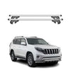 Menabo Barras de Techo Coche Barra para Toyota Land Cruiser J200 2007-2020 Gris