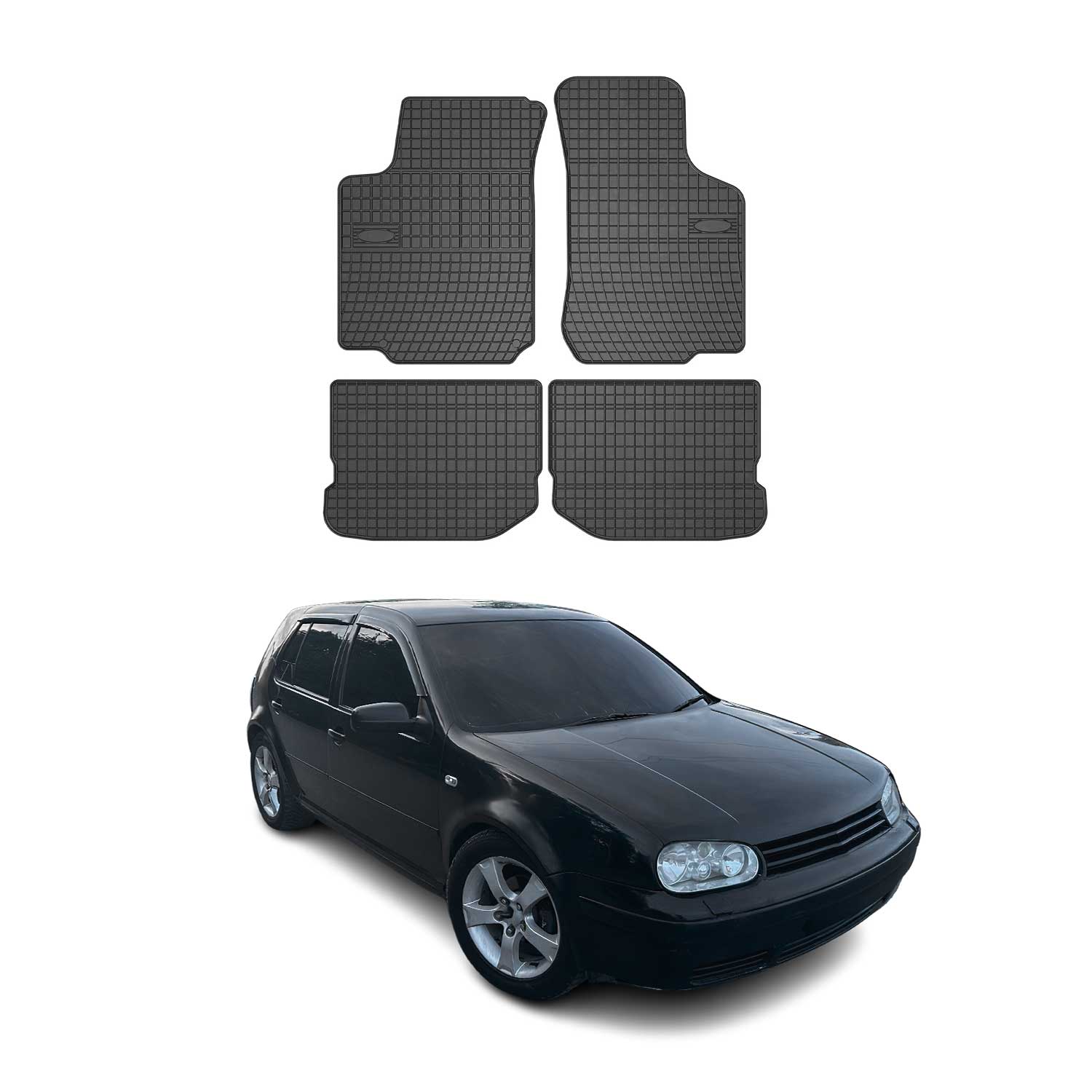 OMAC Alfombrillas De Coche para VW Golf 1997-2006 Negro Goma 4Pza