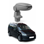 Gris Reposabrazos Consola para VW Caddy 2003-2020 Gris PU Cuero Plástico 1Pza