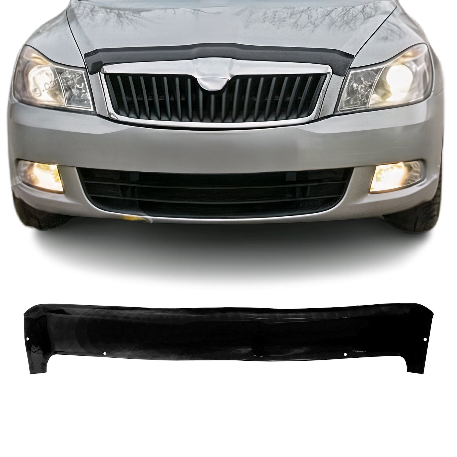 Deflector de Capó para Skoda Octavia 2004-2013 Oscuro Brillante Acrílico