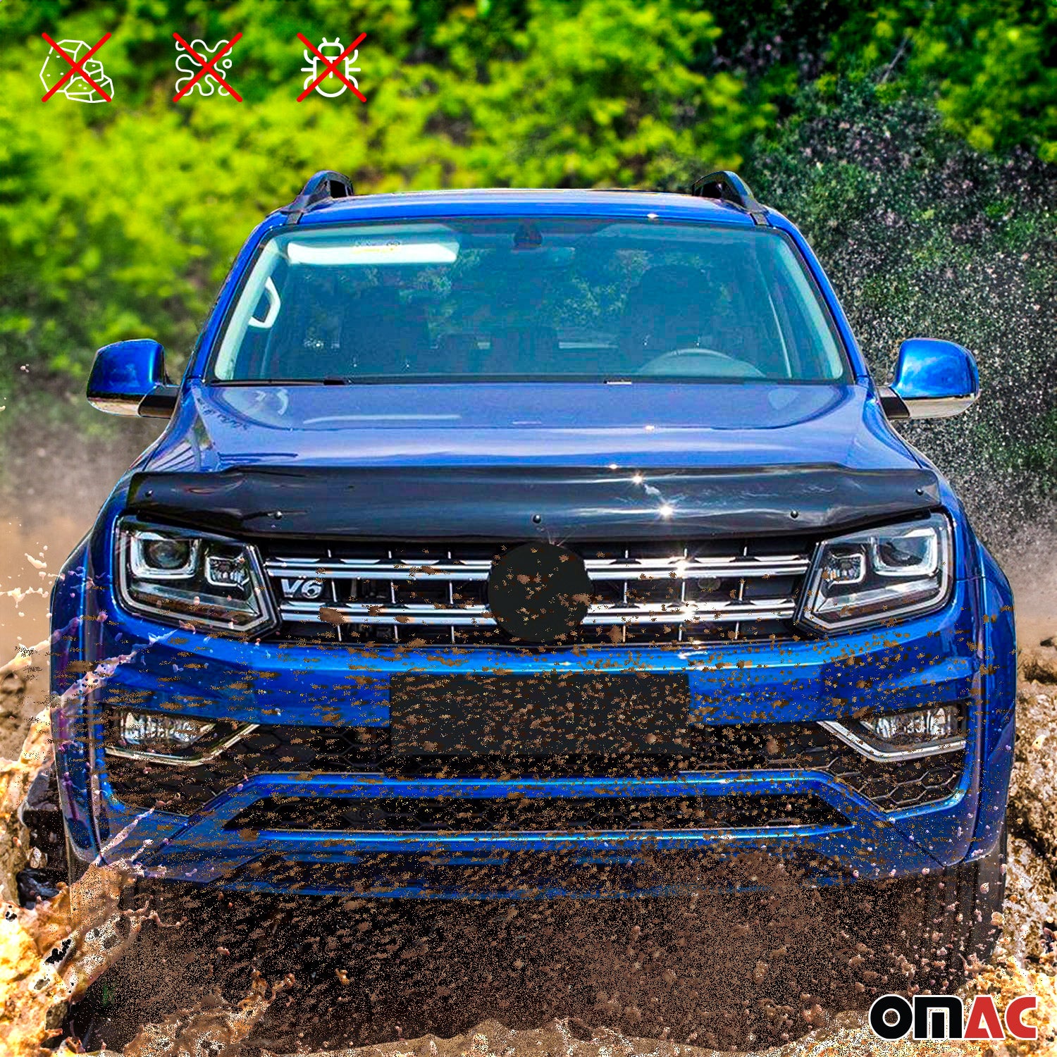 Deflector de Capó para VW Touareg 2010-2018 Oscuro Brillante Acrílico