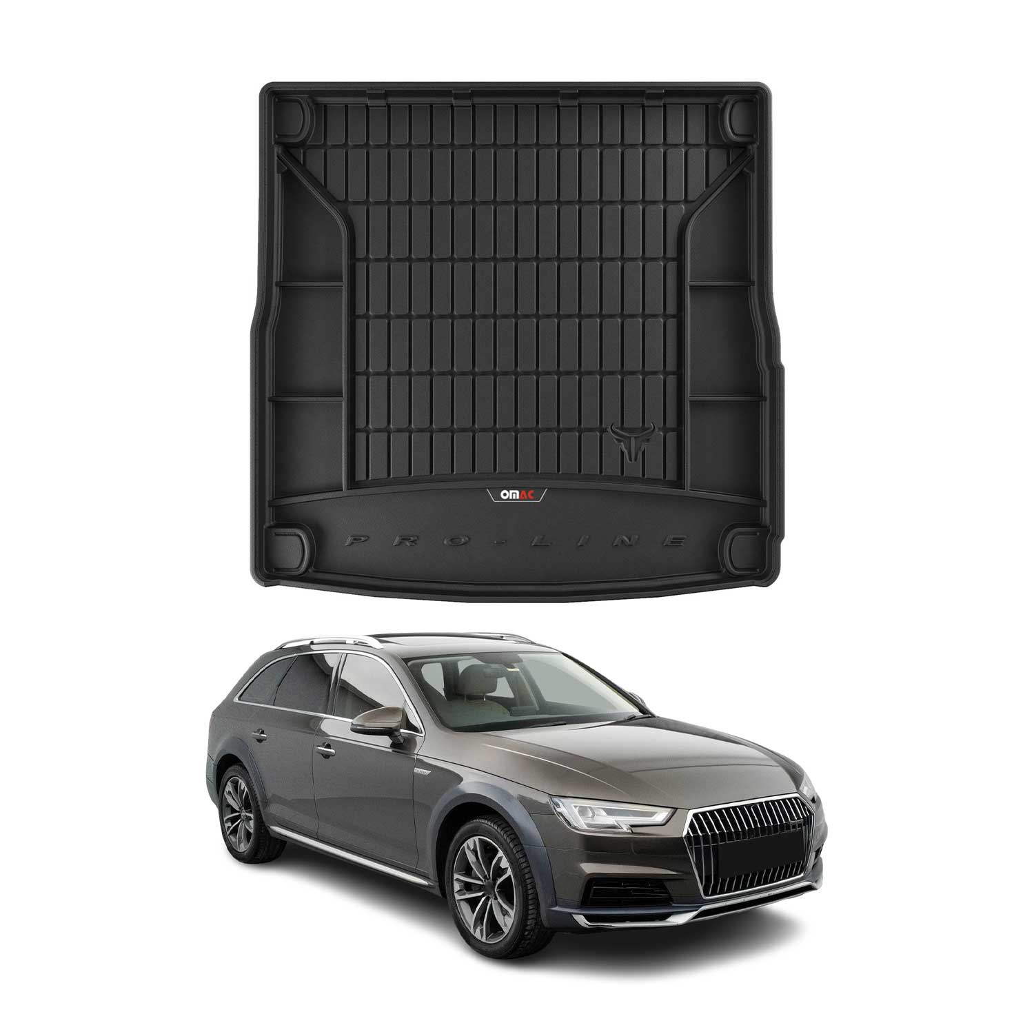 OMAC Premium Bandeja Maletero Alfombrilla para Audi A4 Allroad 2016-2024 TPE