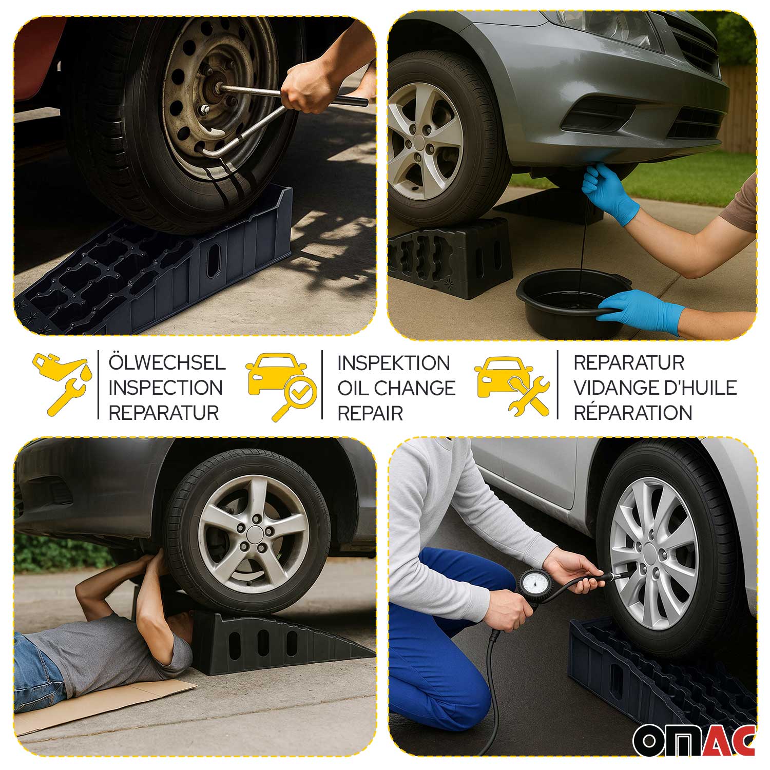 Rampa de Automóvil Rampas de Elevación de Autos de 5 toneladas para Universal