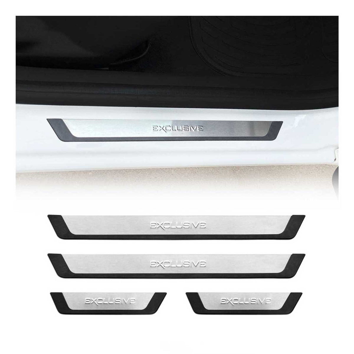 Placa del coche Umbral Cubierta para VW Touran 2003-2025 Plata Acero 4x