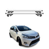 Menabo Barras Techo Coche Barra para Toyota Verso 2009-2018 Gris Aluminio 2Pza