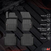 OMAC Premium Alfombrillas De Coche para Audi A8 D5 Long 2017-25 Negro Goma 4Pza