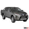 Bull Barra Frontal para Mitsubishi L200 2015-2018 Negro Brillante Acero 1Pza