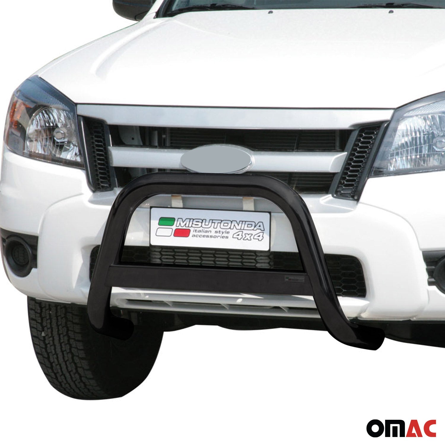 Bull Barra Frontal para Ford Ranger 2009-2011 Negro Brillante Acero 1Pza