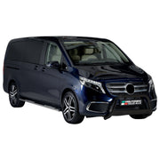 Bull Barra Frontal para Mercedes V Class 2020-2026 Negro Brillante Acero 1Pza