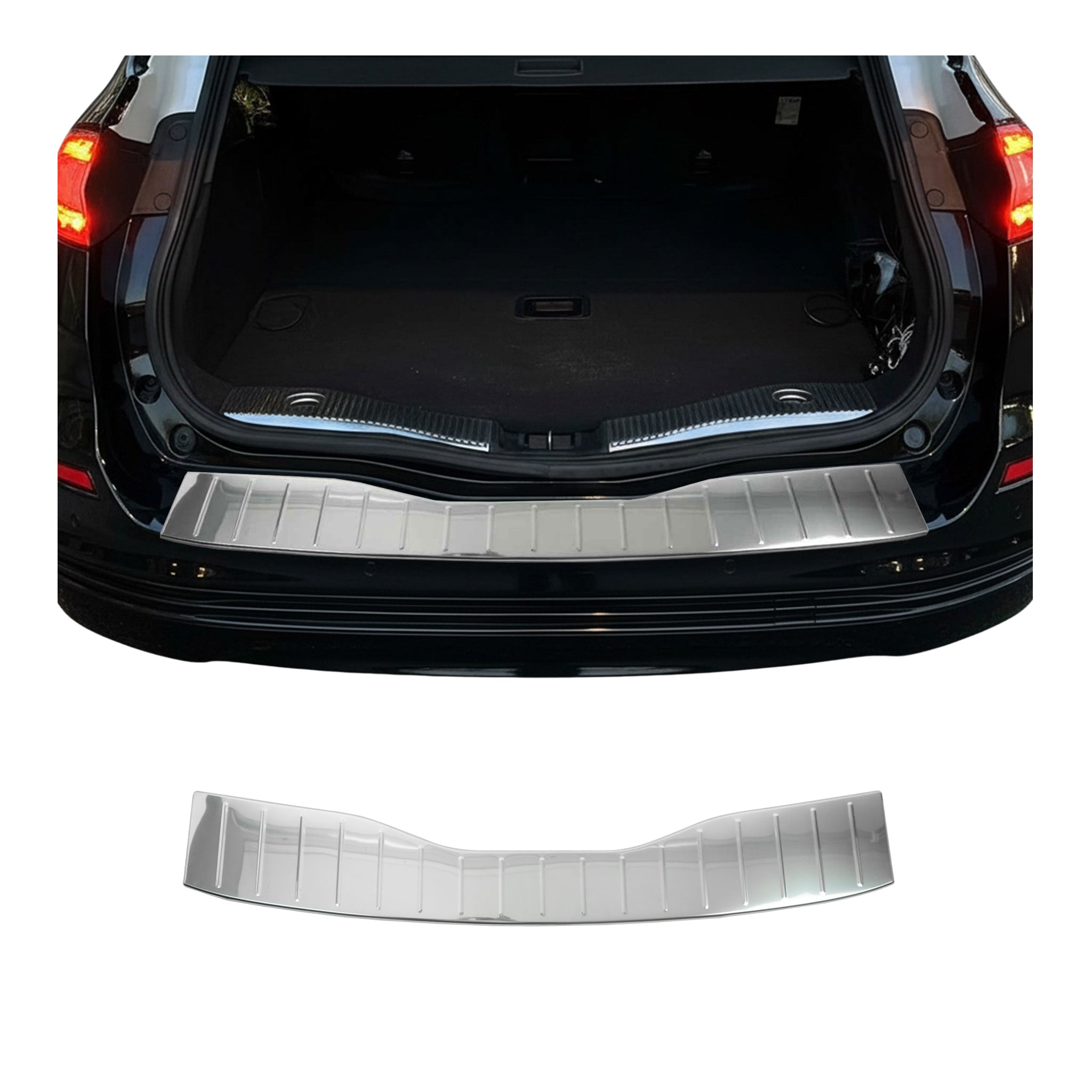 Protector Parachoques para Ford Mondeo Turnier 2015-2024 Plata Brillante Acero