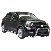 Bull Barra Frontal para Fiat 500X 2014-2018 Brillante Plata Acero